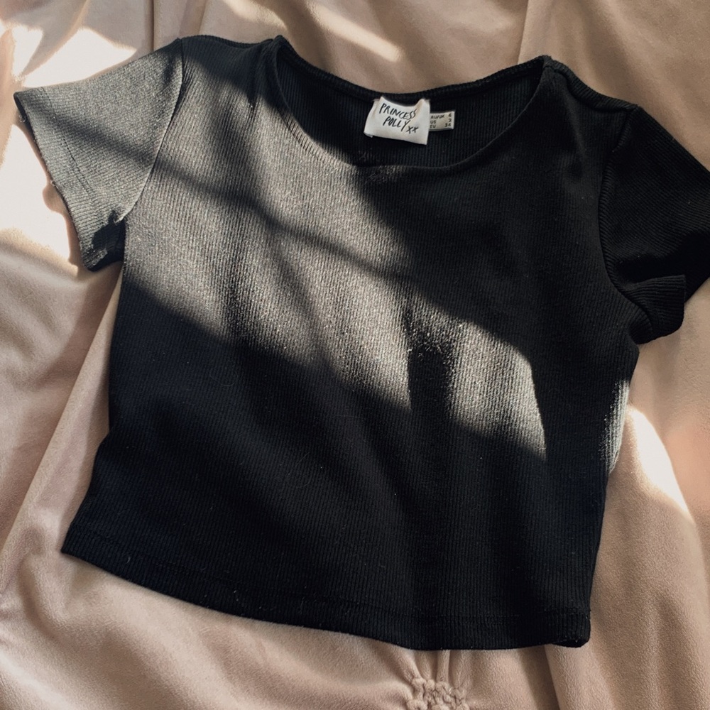 Princess Polly black baby tee